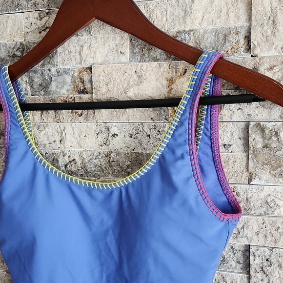 Hollister Open Back Blue One Piece Swimsuit - Picture 2 of 5